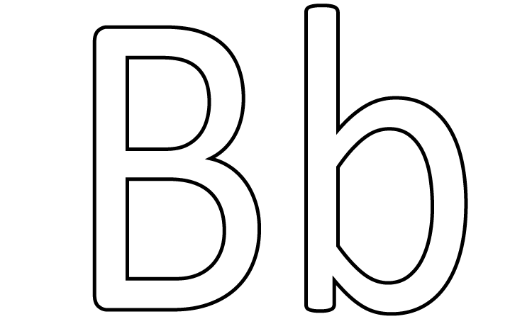 free printable letter b coloring pages