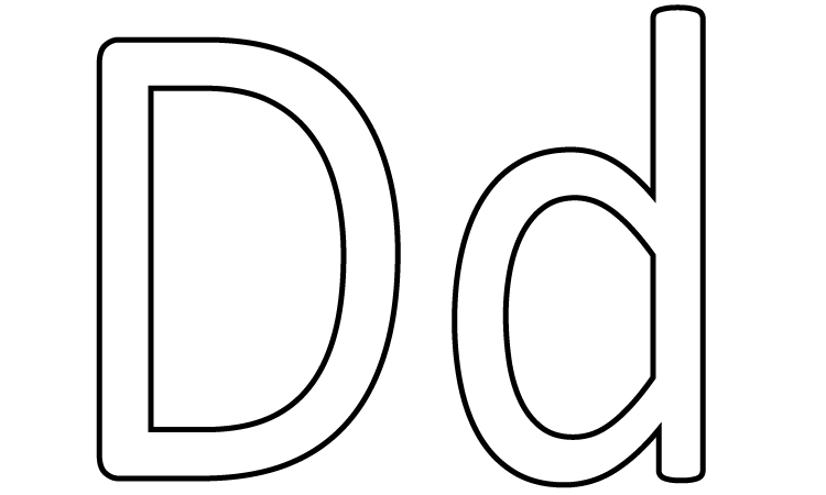free printable letter d coloring pages
