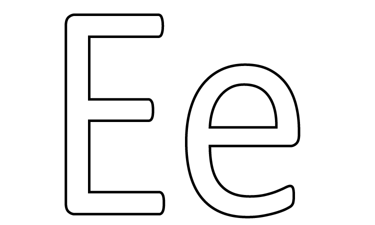 free printable letter e coloring pages