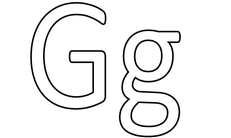 free printable letter g coloring pages