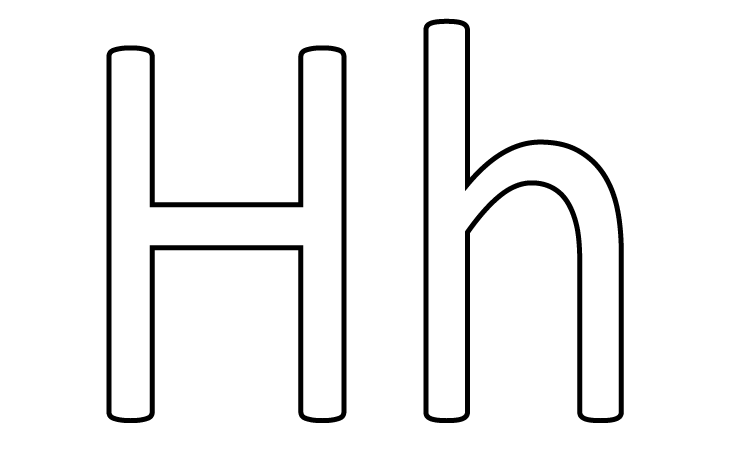 free printable letter h coloring pages