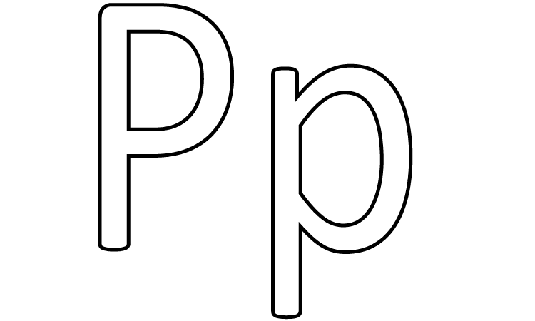 free printable letter p coloring pages