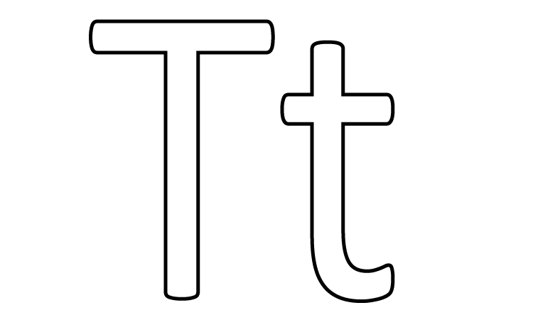 free printable letter t coloring pages