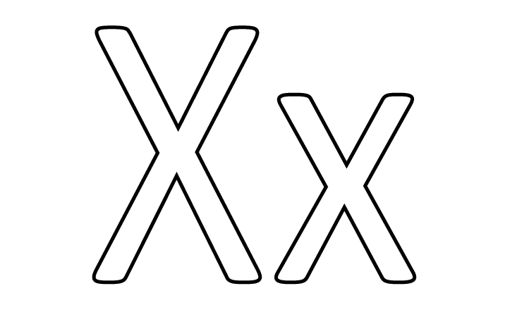 free printable letter x coloring pages