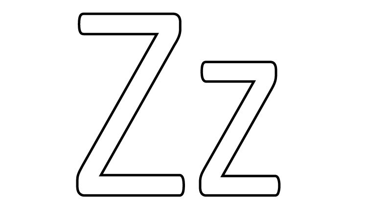free printable letter z coloring pages