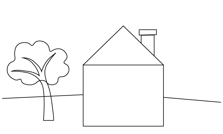House Drawing Step 3