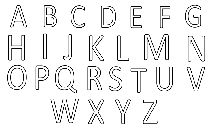 The Upper-case Alphabet letters