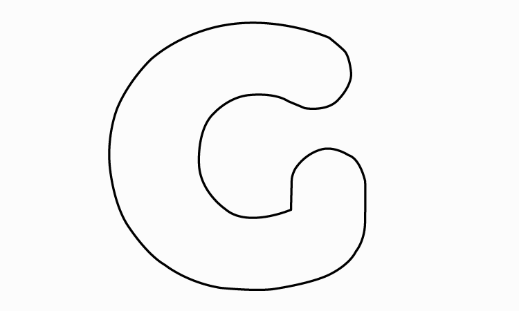 Draw a Bubble Letter G