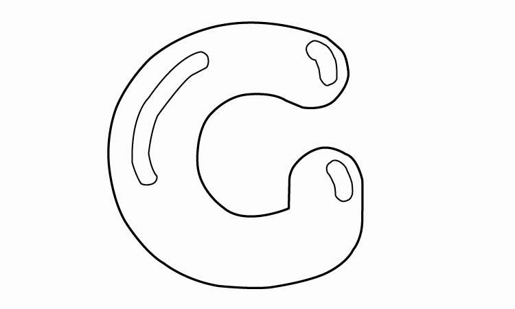 Bubble Letter G Drawing