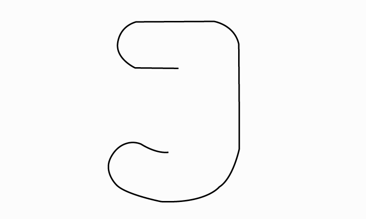 Bubble letter j drawing for kids