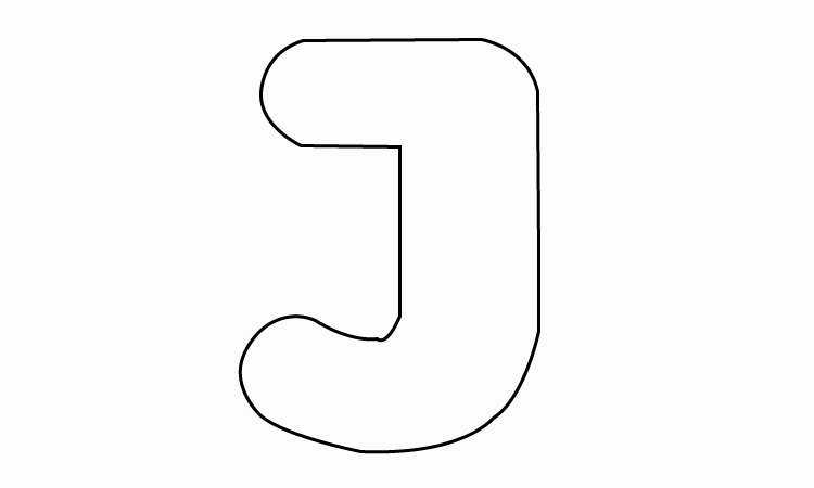 bubble letter j drawing easy