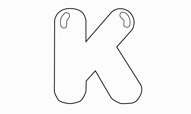 how to make a bubble letter k