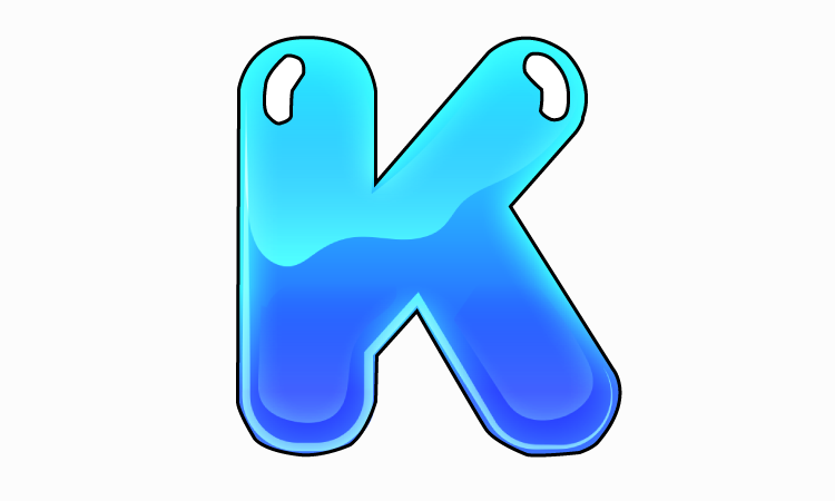 how to make a bubble letter k