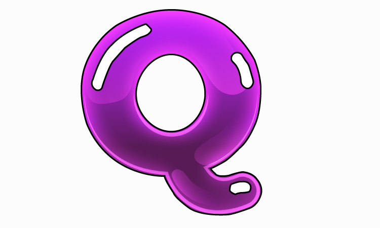 Bubble Letter q