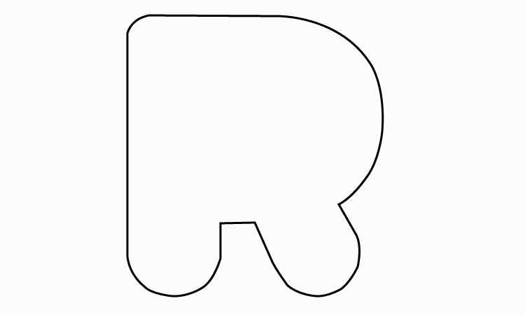 Bubble Letter R 