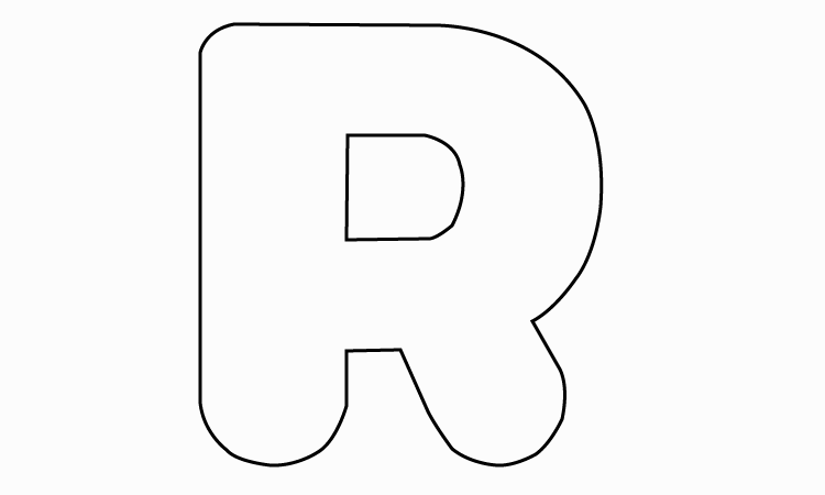 Bubble Letter R Drawing