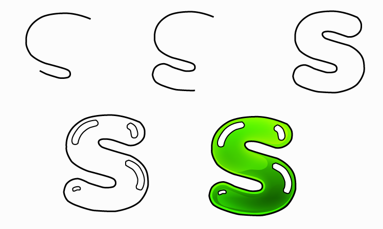 Bubble Letter S – How To Draw Your Own Bubble S