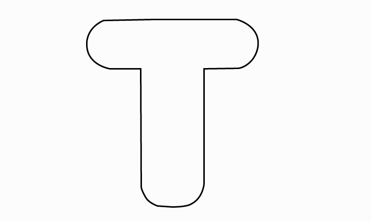 Draw a Bubble Letter T