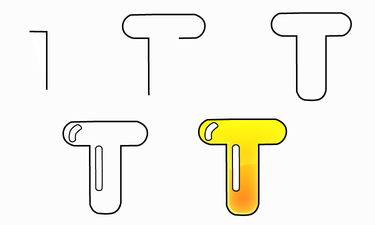 Bubble Letter T - Draw Your Own Bubble T In 5 Easy Steps