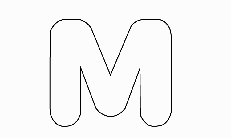 bubble letter M Drawing