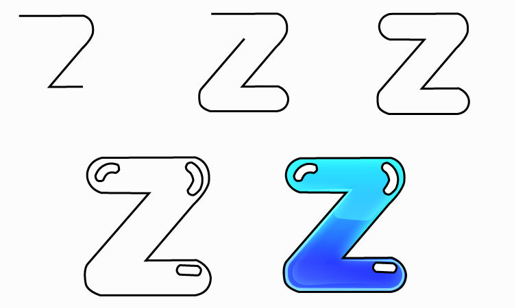 Bubble Letter Z: Draw Your Own Bubble Z In 5 Easy Steps