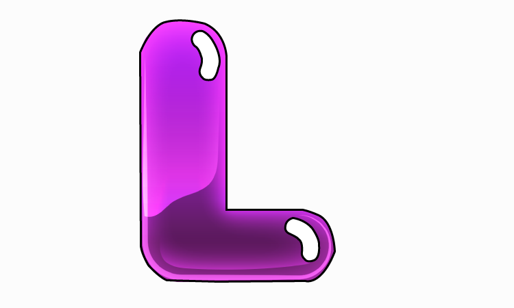 how to draw a bubble letter l