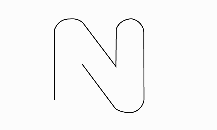 How to Draw Bubble Writing Real Easy - Letter N